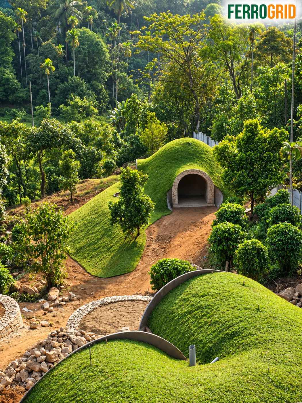 Earth-sheltered cottages, Kakkadampoyil