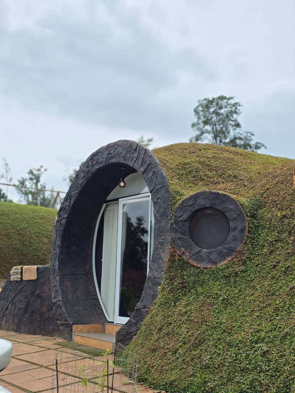 Real dome cottage construction site in Pulpally, Wayanad