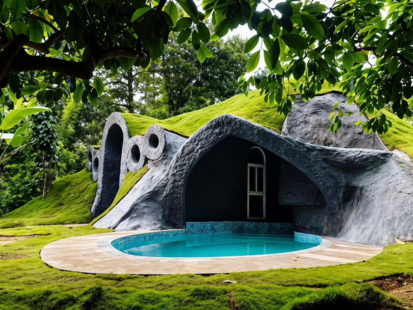 Ferrocement swimming pool at resort